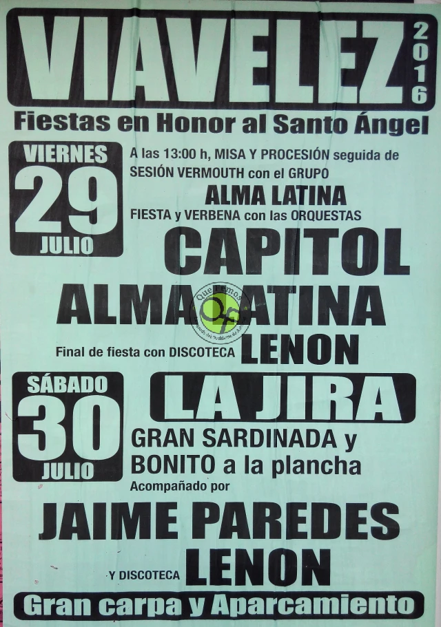 Fiestas del Santo Ángel 2016 en Viavélez