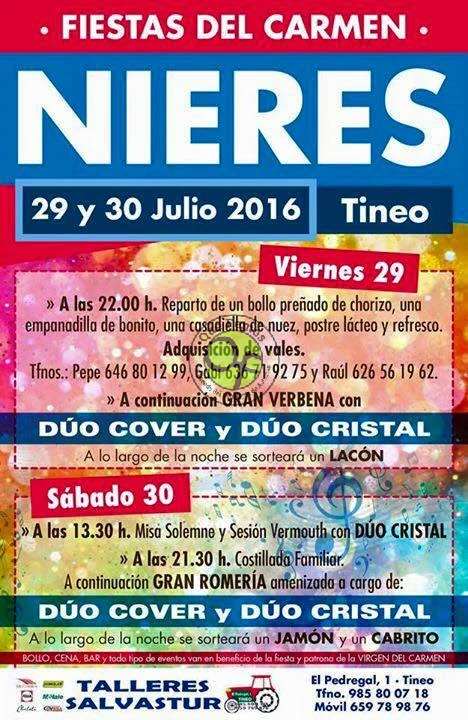 Fiestas del Carmen 2016 en Nieres