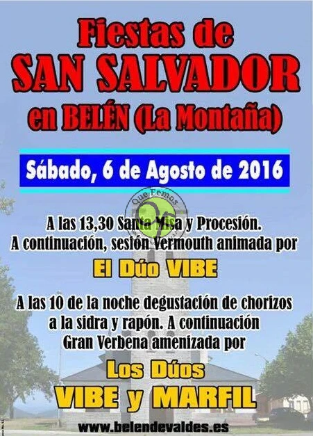Fiestas de San Salvador 2016 en Belén de La Montaña