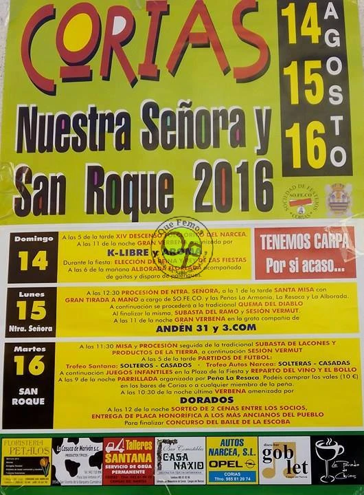 Fiestas de Nuestra Señora y San Roque 2016 en Corias