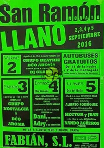 Fiestas de San Ramón 2016 en Llano