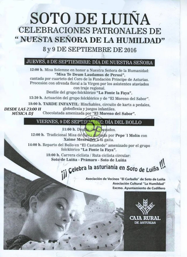 Fiestas de Nuestra Señora de la Humildad 2016 en Soto de Luiña