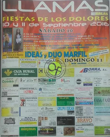 Fiestas de los Dolores 2016 en Llamas
