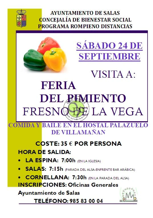 Salas visita la Feria del Pimiento de Fresno de la Vega 2016