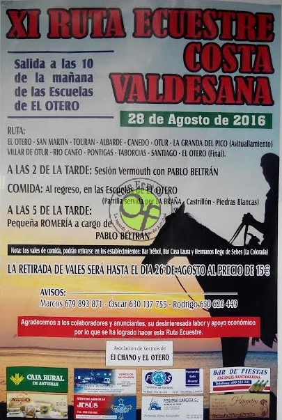 XI Ruta Ecuestre Costa Valdesana 2016