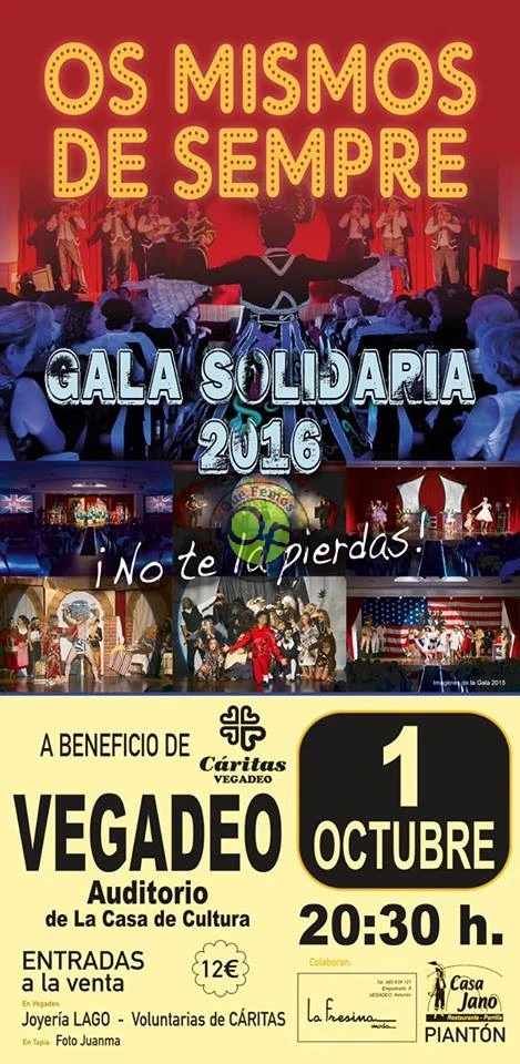 Gala Solidaria Os Mismos de Sempre 2016 en Vegadeo