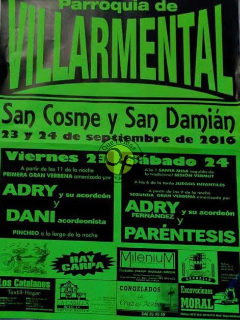 Fiestas de San Cosme y San Damián 2016 en Villarmental