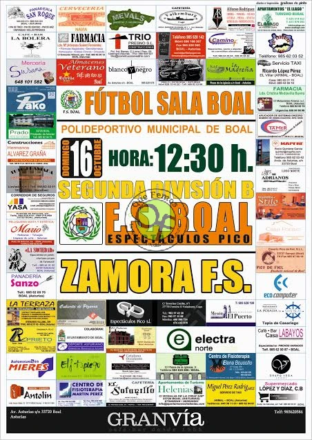 El Fútbol Sala Boal recibe al Zamora Fútbol Sala