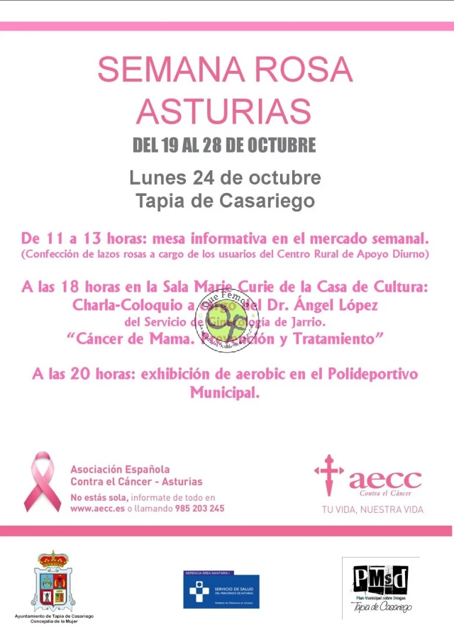 Tapia de Casariego se suma a la celebración de la Semana Rosa de Asturias