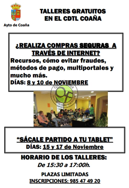 CDTL de Coaña: compras en internet y tablets