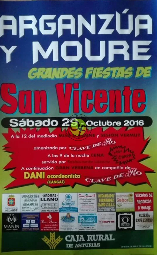 Fiestas de San Vicente 2016 en Arganzúa y Moure