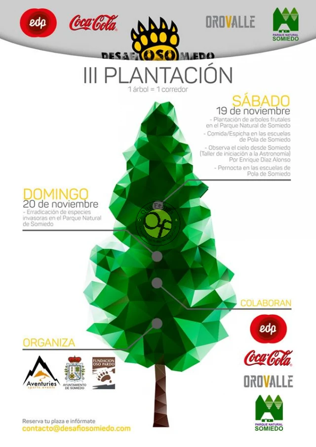 III Plantación 1 árbol=1 corredor del Desafío Somiedo 2016