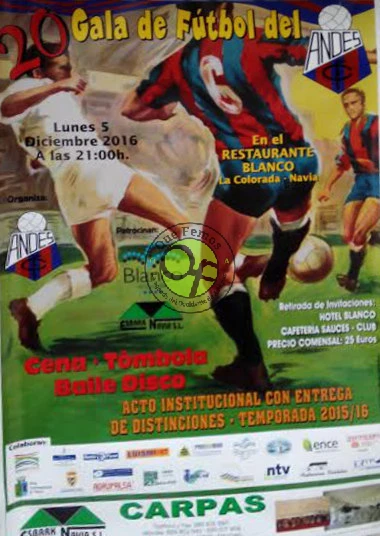 20ª Gala del Fútbol del Andés C.F. 2016