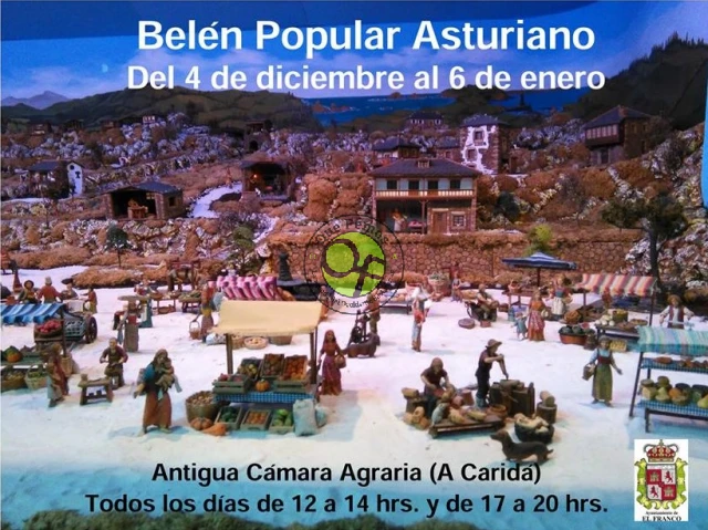 Belén popular asturiano en La Caridad