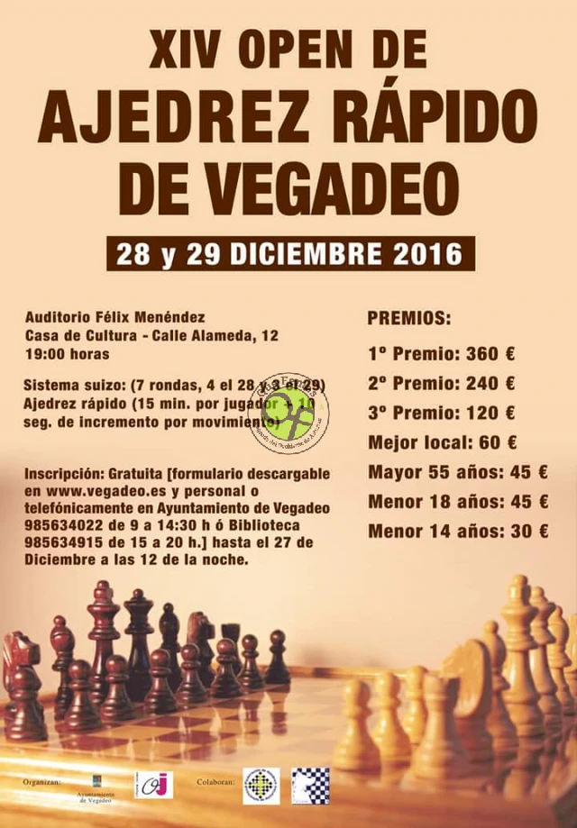 XIV Open de Ajedrez Rápido de Vegadeo 2016