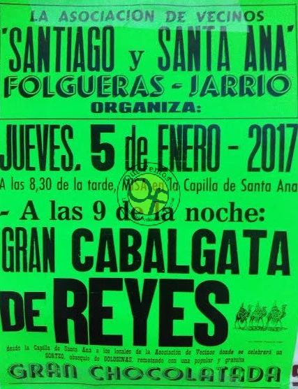 Cabalgata de Reyes 2017 en Folgueiras y Jarrio