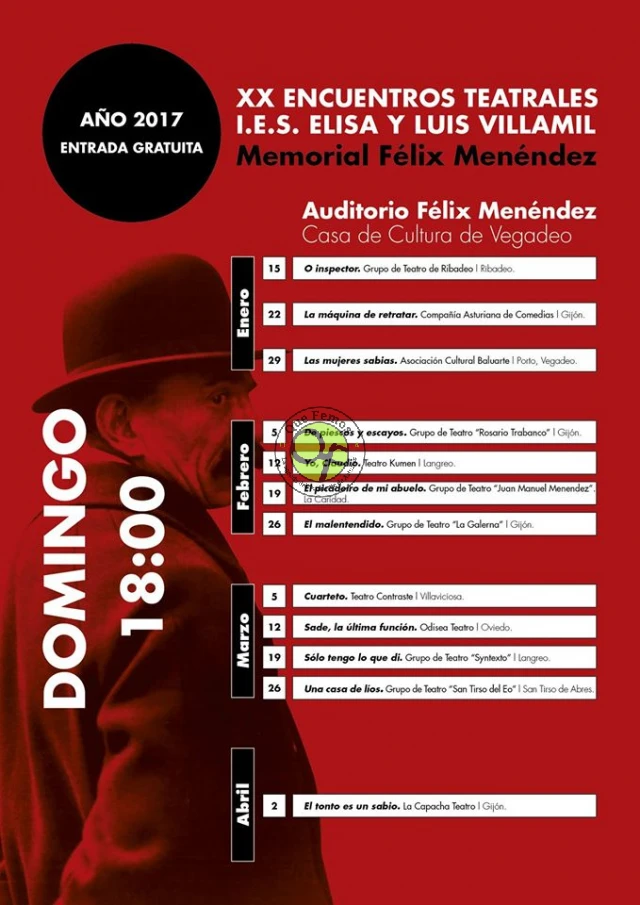XX Encuentros teatrales I.E.S. Elisa y Luis Villamil 2017-Memorial Félix Menéndez