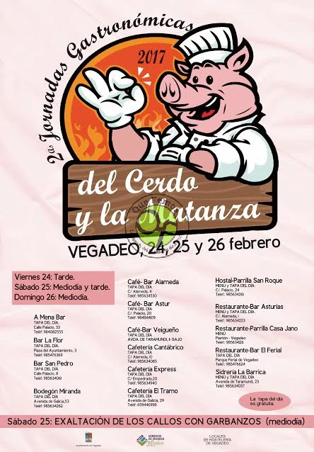 II Jornadas Gastronómicas del Cerdo y la Matanza 2017