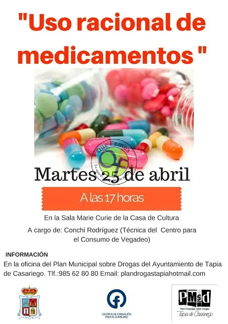 Charla sobre uso racional de medicamentos en Tapia