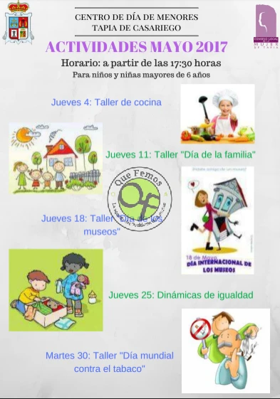 Centro de Día de Menores de Tapia: mes de mayo