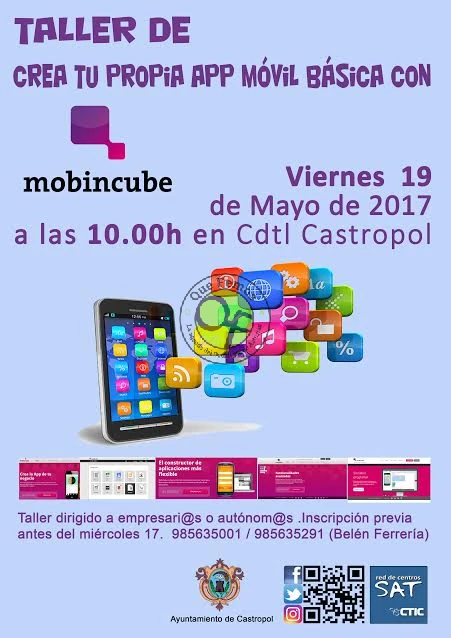 Taller en el CDTL de Castropol: Crea tu propia App Móvil básica con Mobicube
