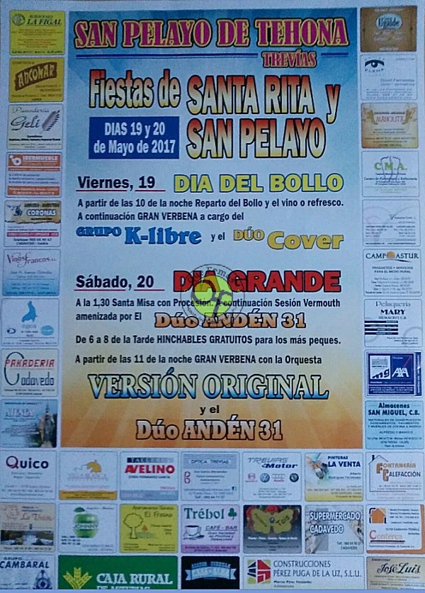 Fiestas de Santa Rita y San Pelayo 2017 en San Pelayo de Tehona 2017