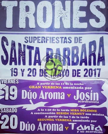 Fiestas de Santa Bárbara 2017 en Trones