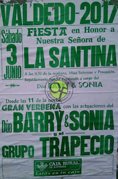 Fiesta de La Santina 2017 en Valdedo