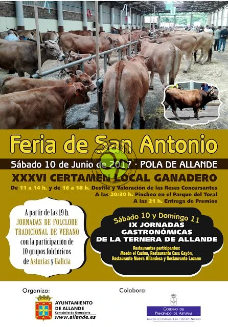 Feria de San Antonio 2017 en Allande y Jornadas de Folclore Tradicional de Verano