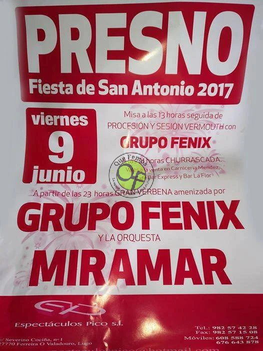 Fiesta de San Antonio 2017 en Presno