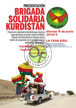 La Brigada Solidaria Kurdistán visita La Casa Azul