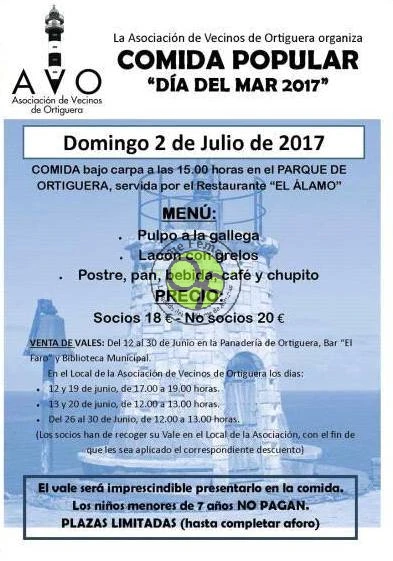Comida popular del Día del Mar 2017 en Ortiguera