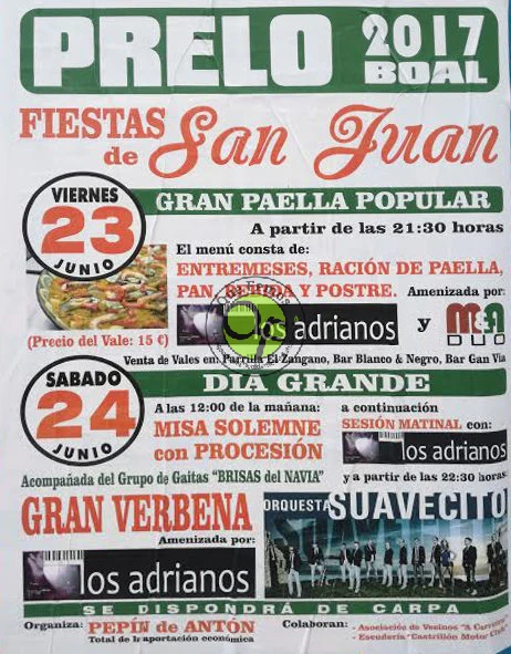 Fiestas de San Juan 2017 en Prelo
