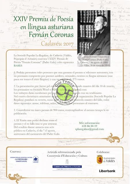 XXIV Premio de la Poesía Fernán Coronas (Padre Galo)