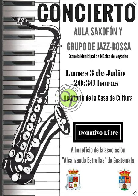 Concierto de la Escuela Municipal de Música de Vegadeo en el Auditorio de Tapia