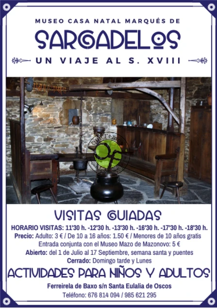 Horario y actividades en el Museo Casa Natal Marqués de Sargadelos: verano 2017