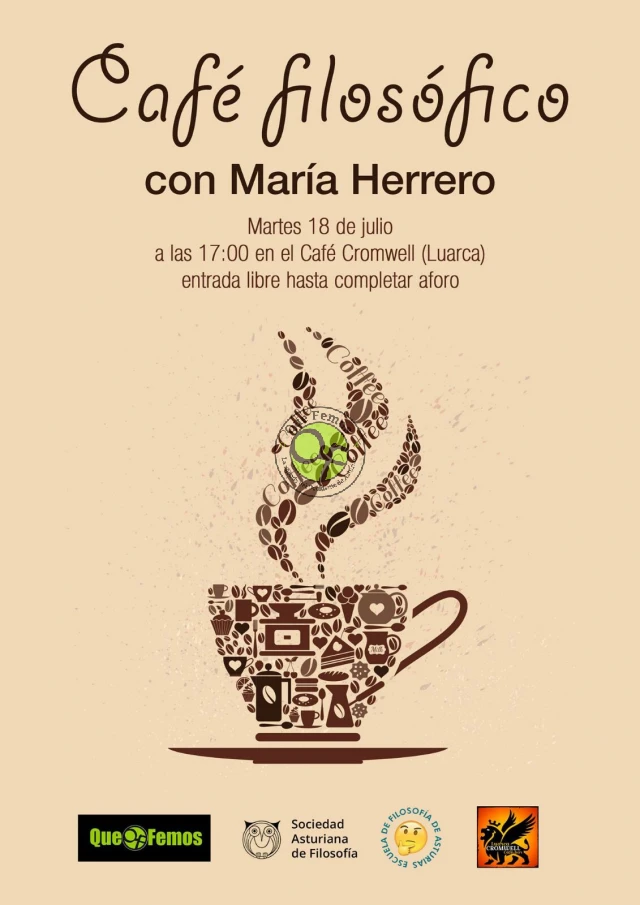 Café filosófico en Luarca, con María Herrero