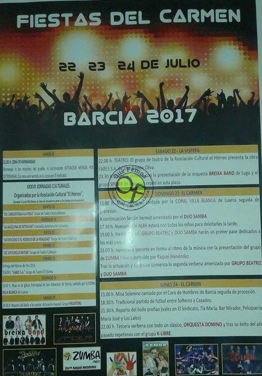 Fiestas del Carmen 2017 en Barcia