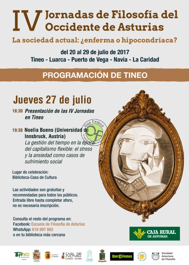 Tineo acoge las IV Jornadas de Filosofía del Occidente de Asturias: Noelia Bueno
