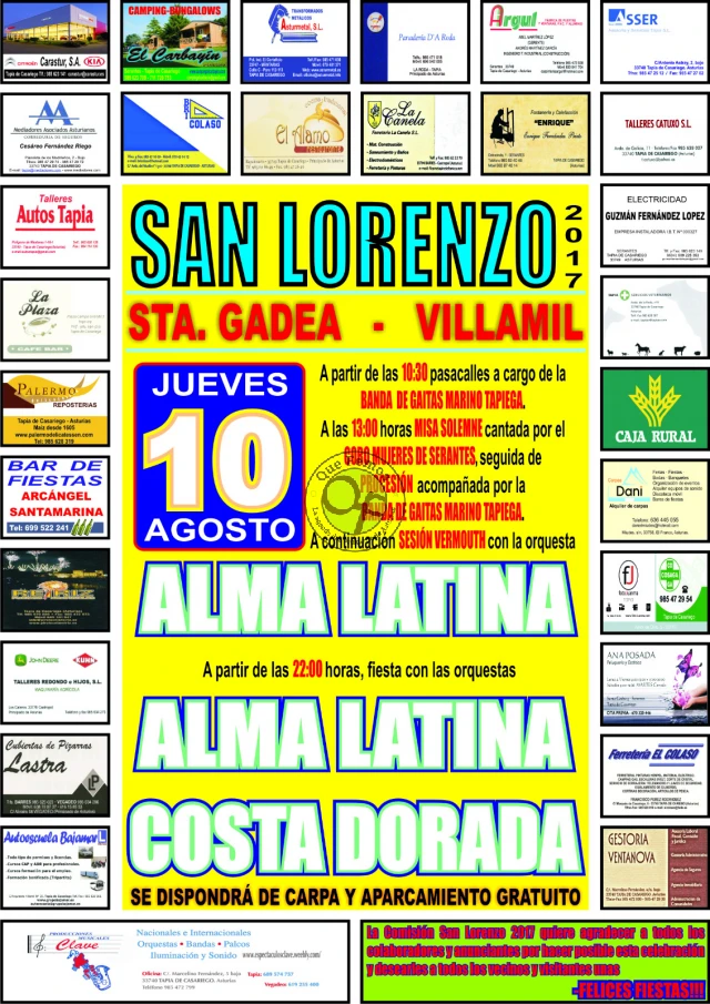Fiestas de San Lorenzo 2017 en Santa Gadea y Villamil