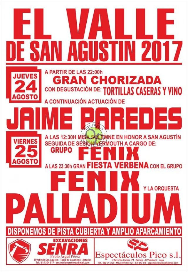 Fiestas de San Agustín 2017 en el Valle de San Agustín