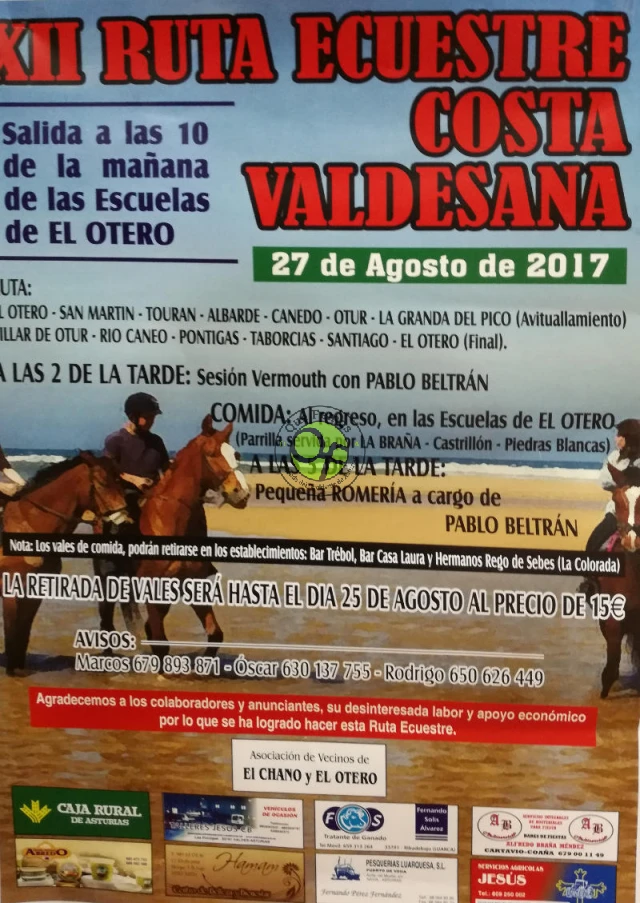 XII Ruta Ecuestre Costa Valdesana 2017