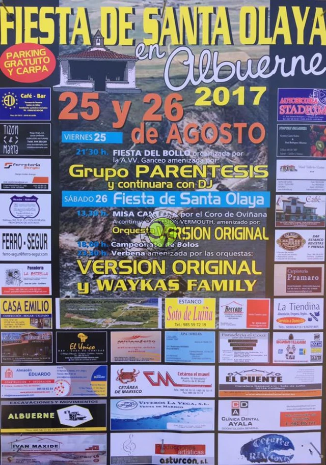 Fiestas de Santa Olaya 2017 en Albuerne