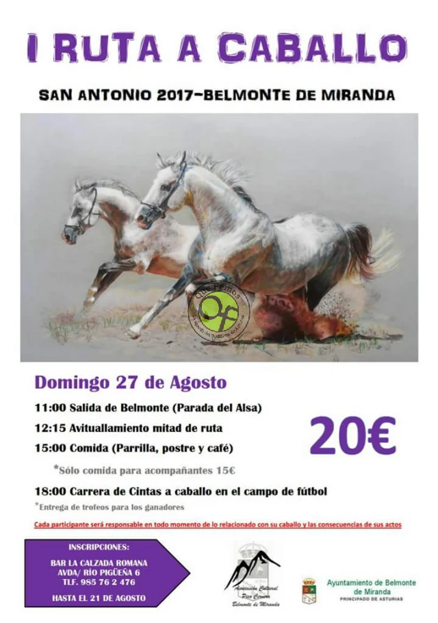 I Ruta a caballo San Antonio 2017 en Belmonte de Miranda