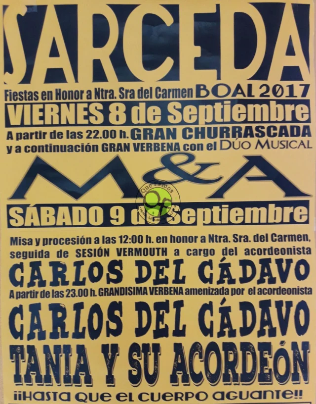 Fiestas de Nuestra Señora del Carmen 2017 en Sarceda