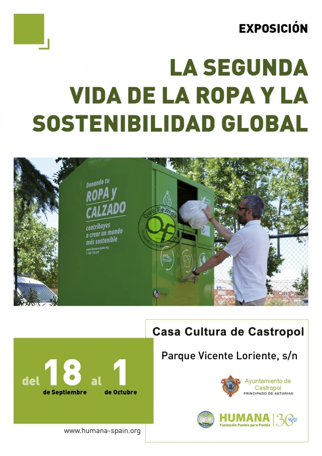 Exposición en Castrpol: La segunda vida de la ropa y la sostenibilidad global