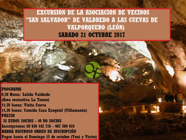 La Asociación de Vecinos San Salvador de Valdredo visita las Cuevas de Valporquero