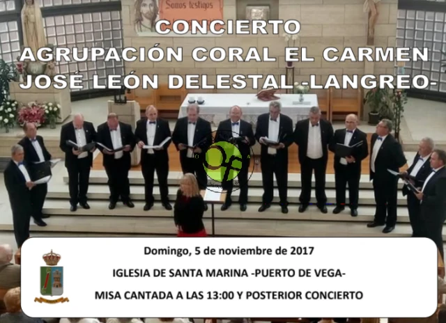 Concierto de la Agrupación Coral El Carmen-José León Delestal en Puerto de Vega