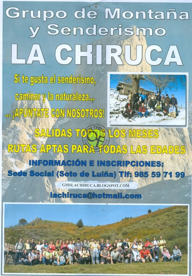 El Grupo de Montaña La Chiruca confeccionará su calendario para el 2018