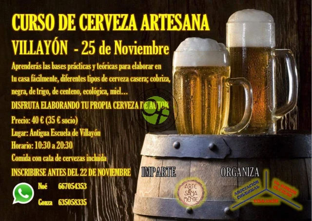 Curso de elaboración de cerveza artesana en Villayón